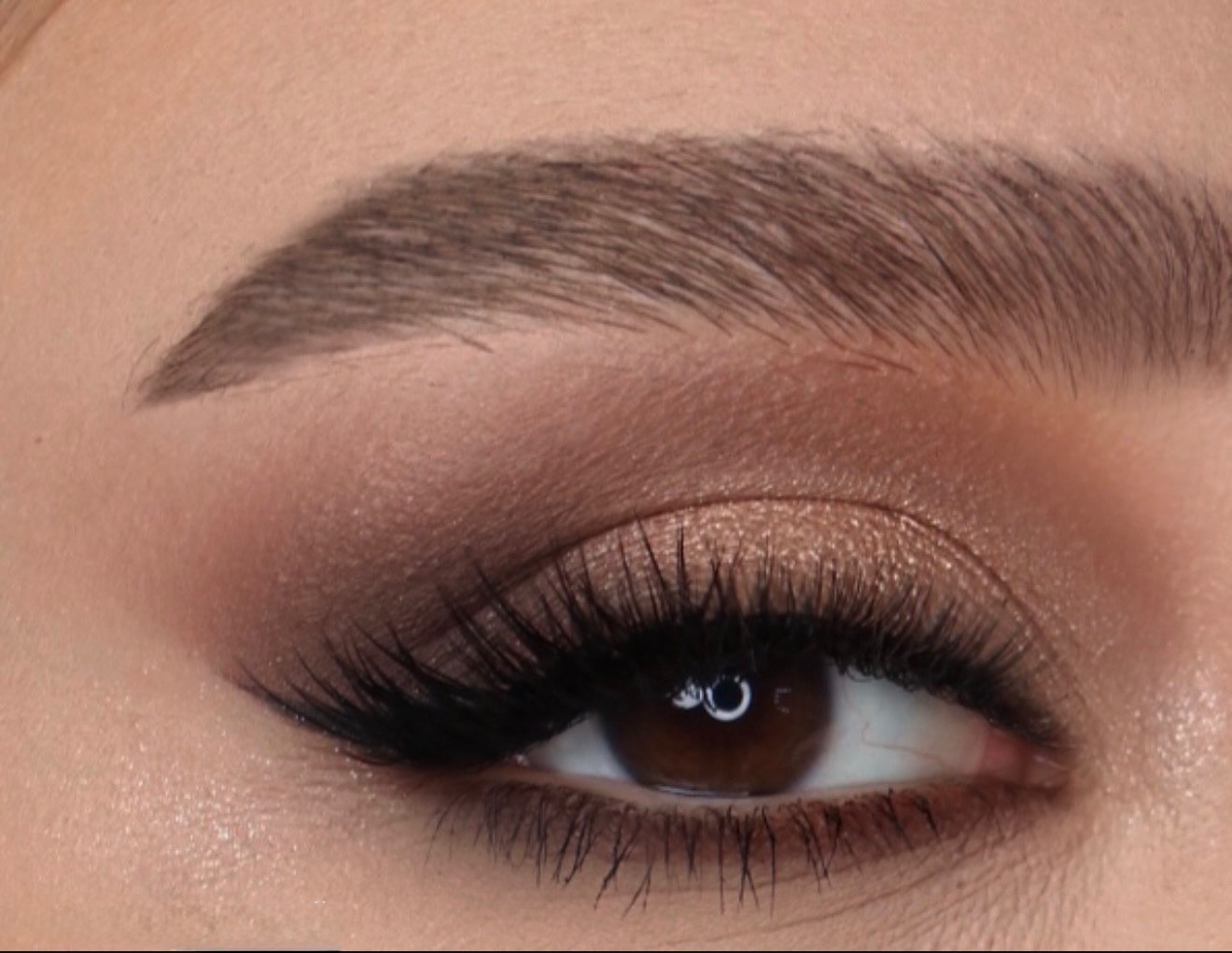 makeup application with lashes